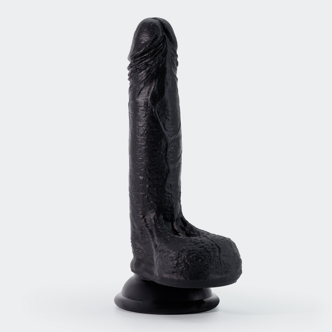 Crushious Inviktus - Vloeibare Siliconen Dildo - 7 / 19 cm - Zwart (7403254159327)