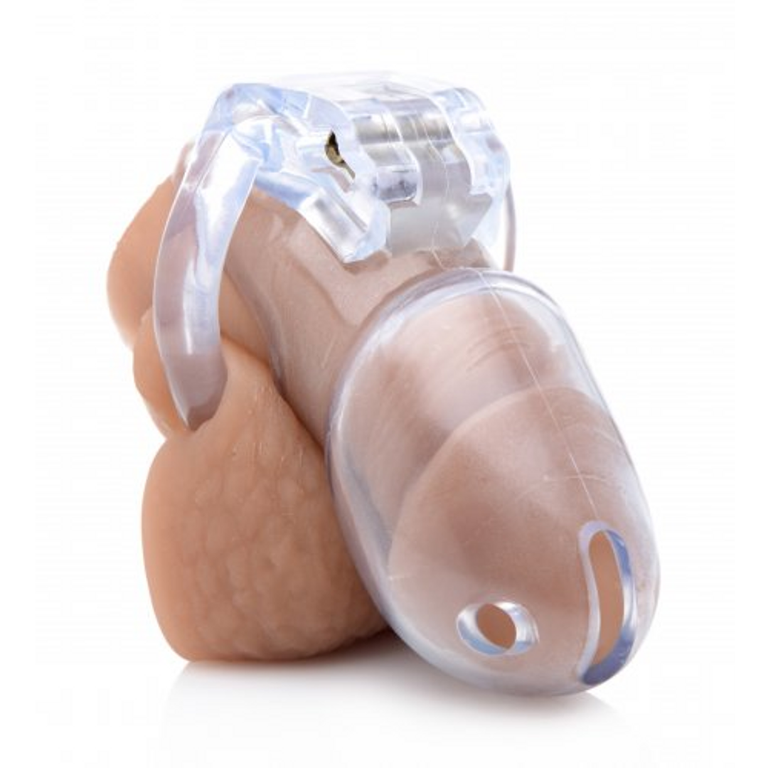 Xr brands Duidelijke Captor - Kinky Cage met Sleutels - Medium (848518037183)