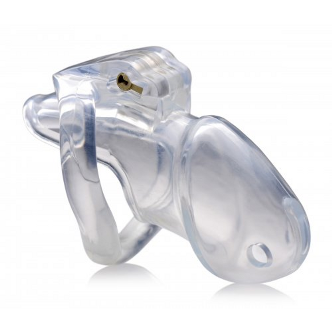 Xr brands Duidelijke Captor - Kinky Cage met Sleutels - Medium (848518037183)