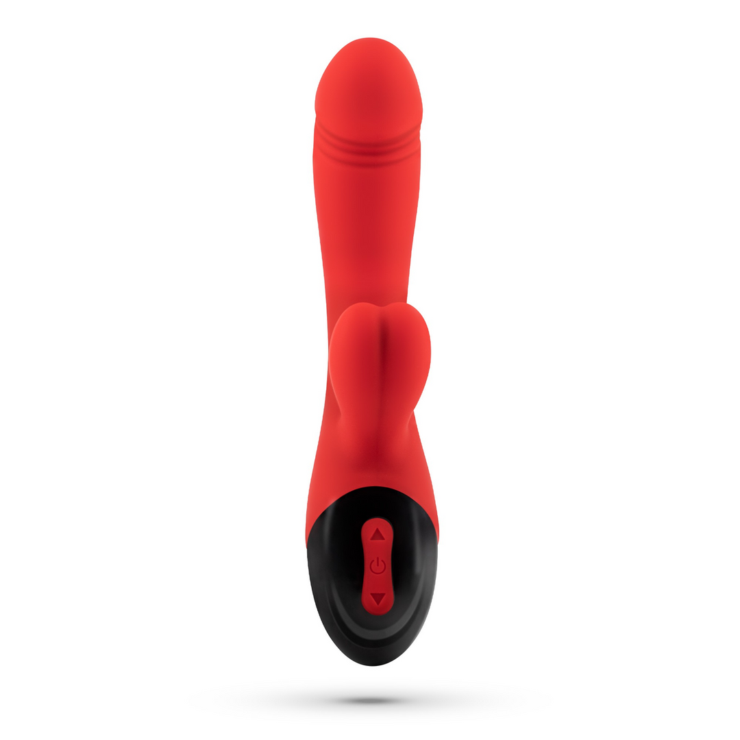 Crushious Dare Dong - Oplaadbare Konijnen Vibrator - Rood (7403254158030)