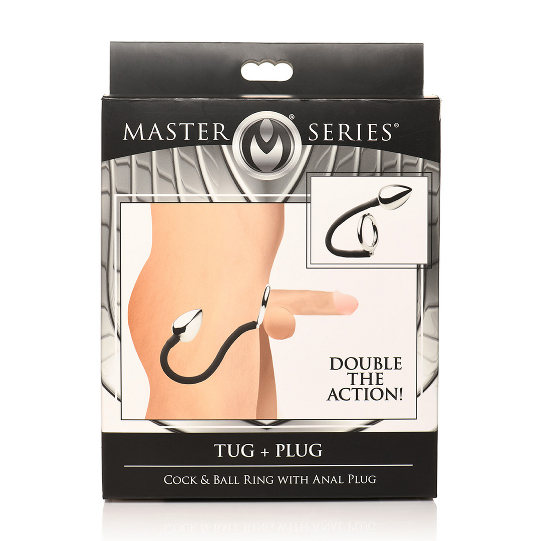 Xr brands Tug and Plug - Cock- en Ballring met Anale Plug (848518053985)