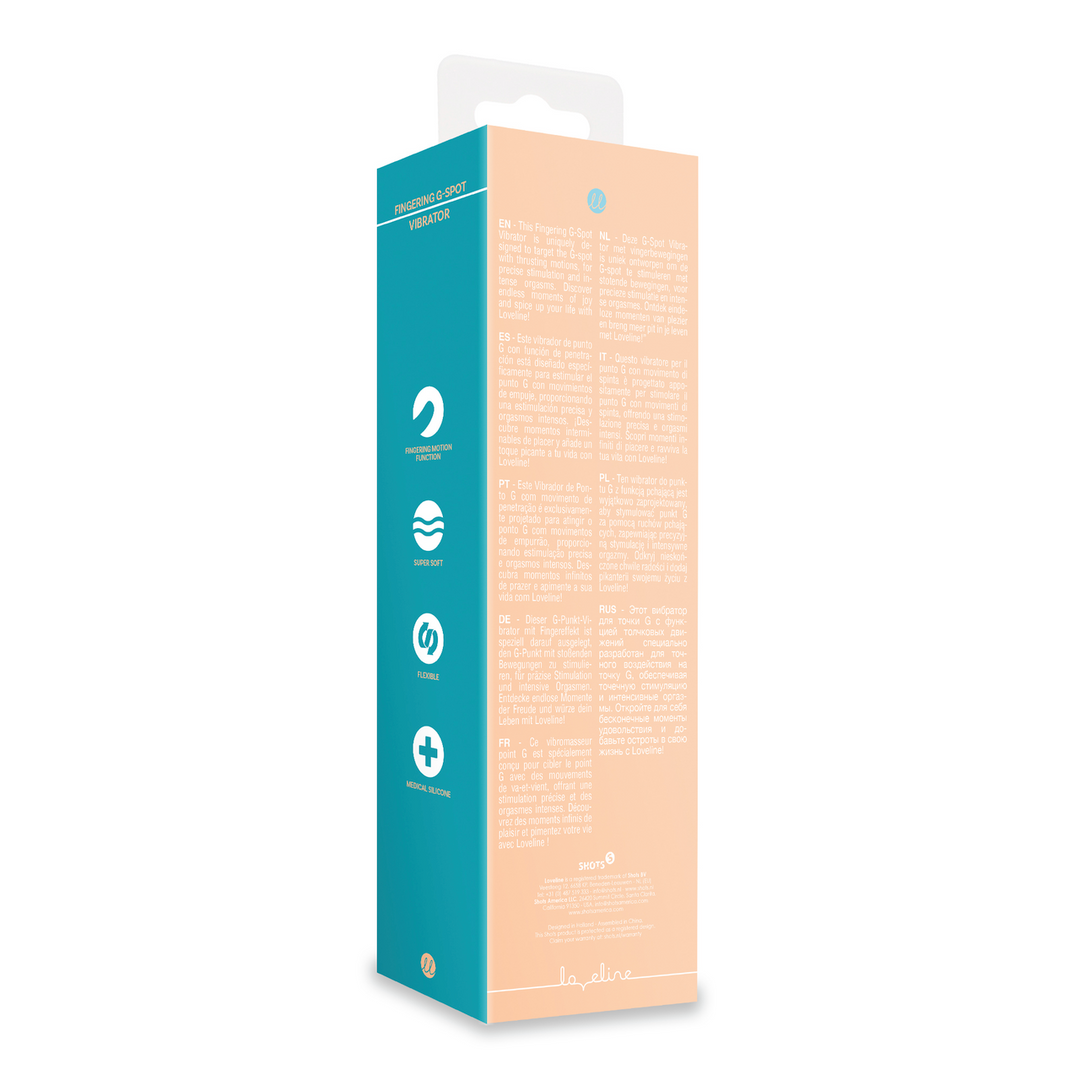 Loveline by shots Vinger G-Spot Vibrator - Perzik Fuzz (8714273044907)