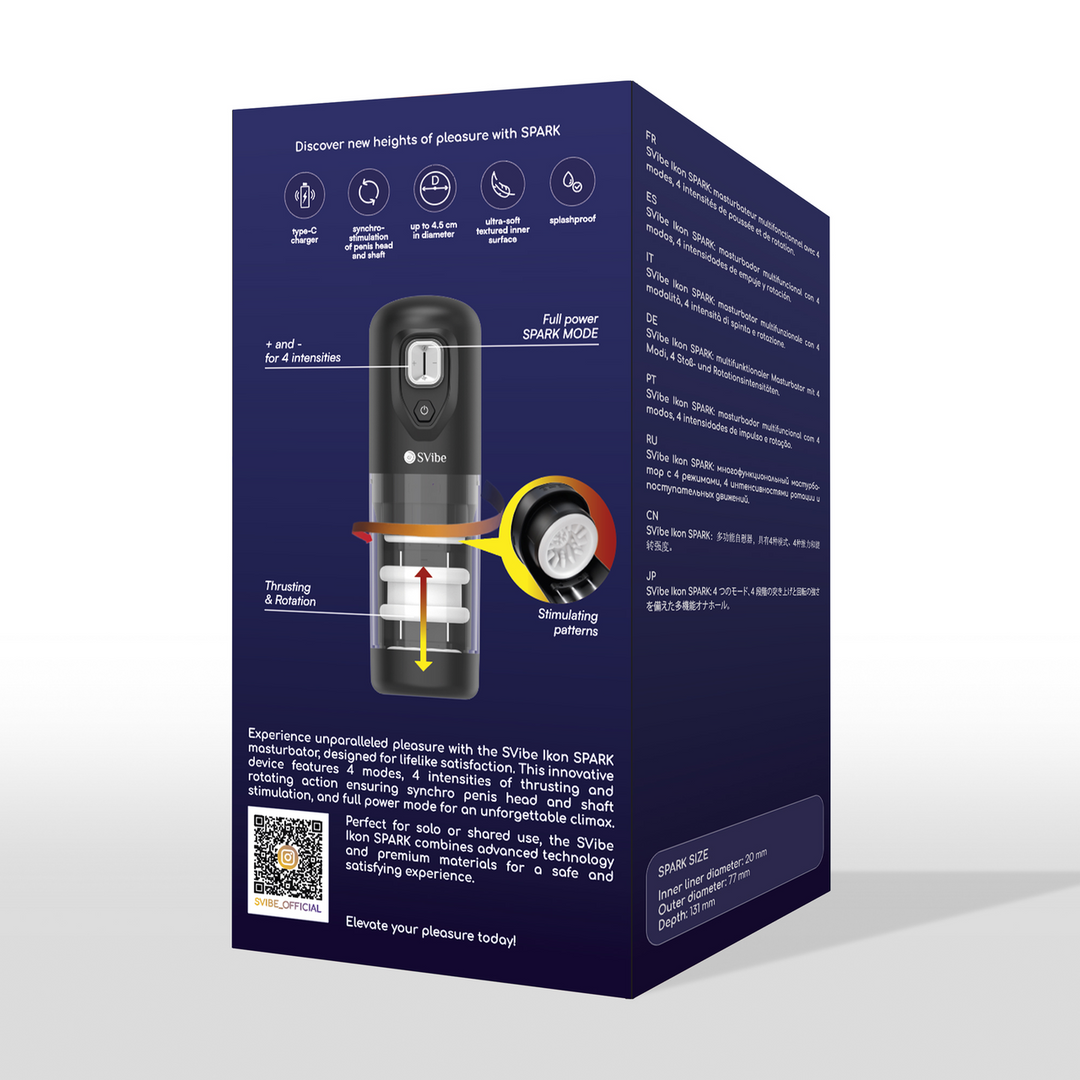 Snail vibe Ikon SPARK - Duwende en Draaien Masturbator - Transparant (8720615765805)