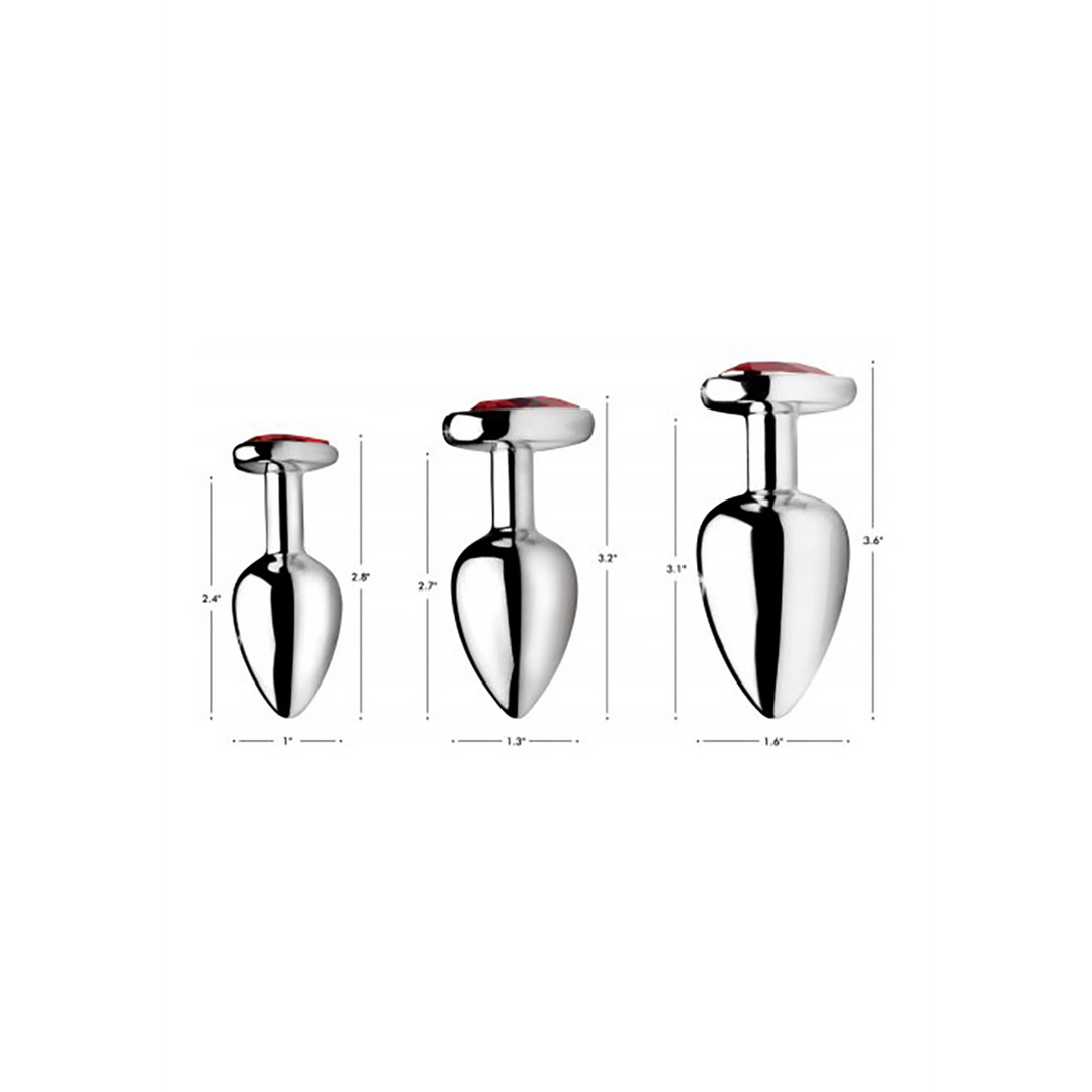 Xr brands Rode Hart - Butt Plug Set (848518042927)