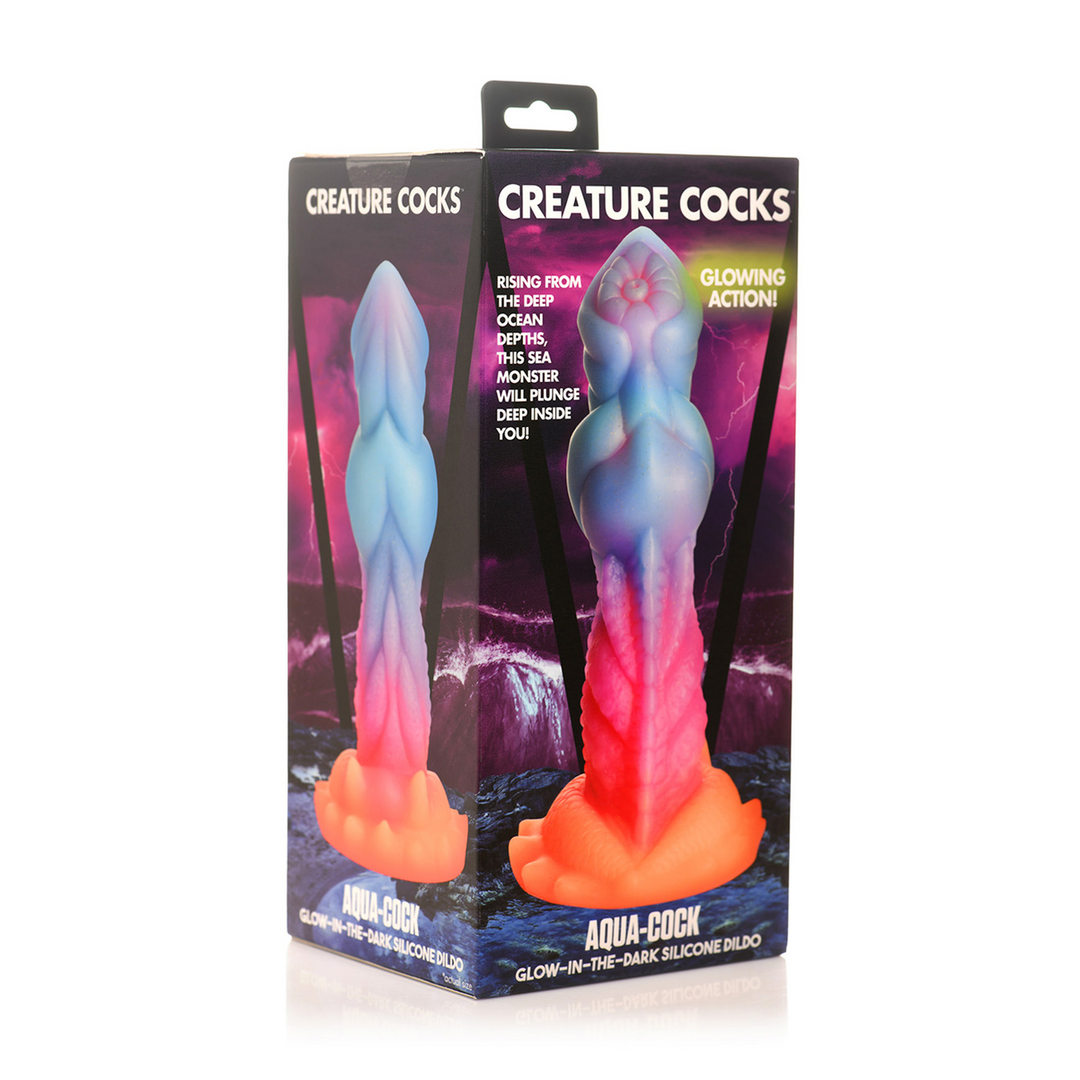 Xr brands Aqua Cock - Glow-in-the-Dark Siliconen Dildo (848518053251)