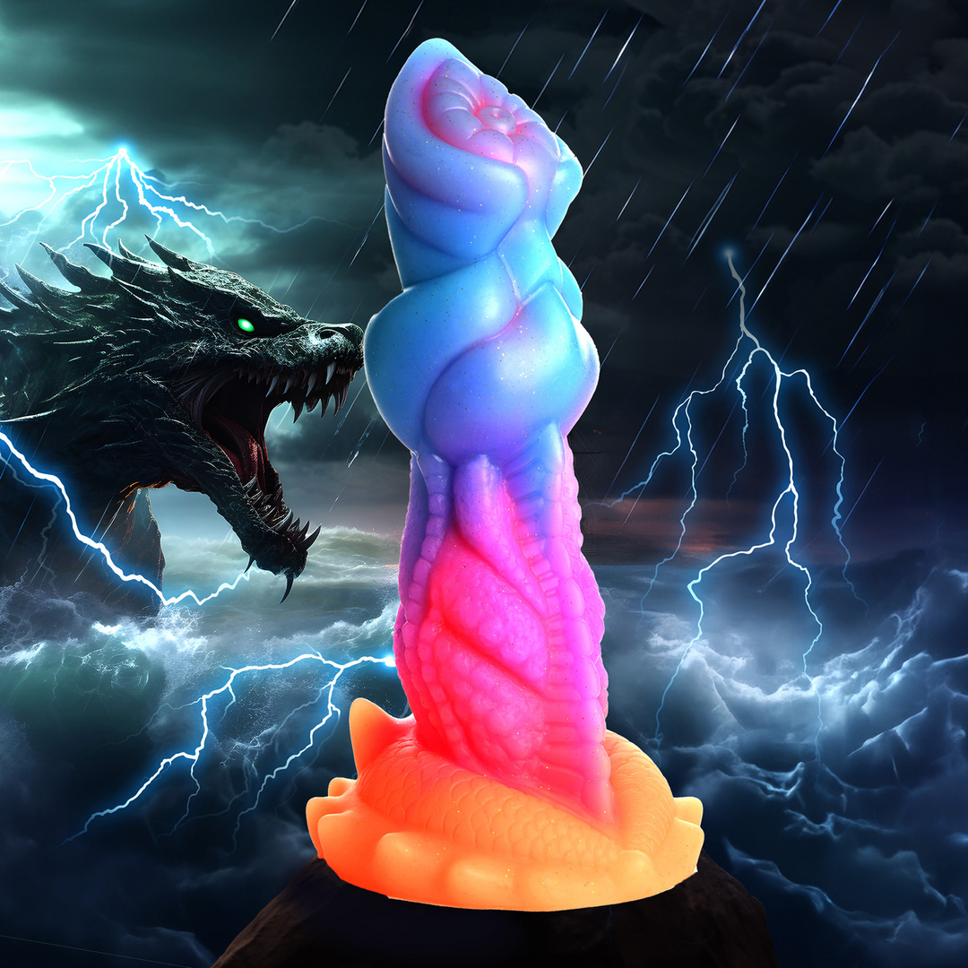 Xr brands Aqua Cock - Glow-in-the-Dark Siliconen Dildo (848518053251)