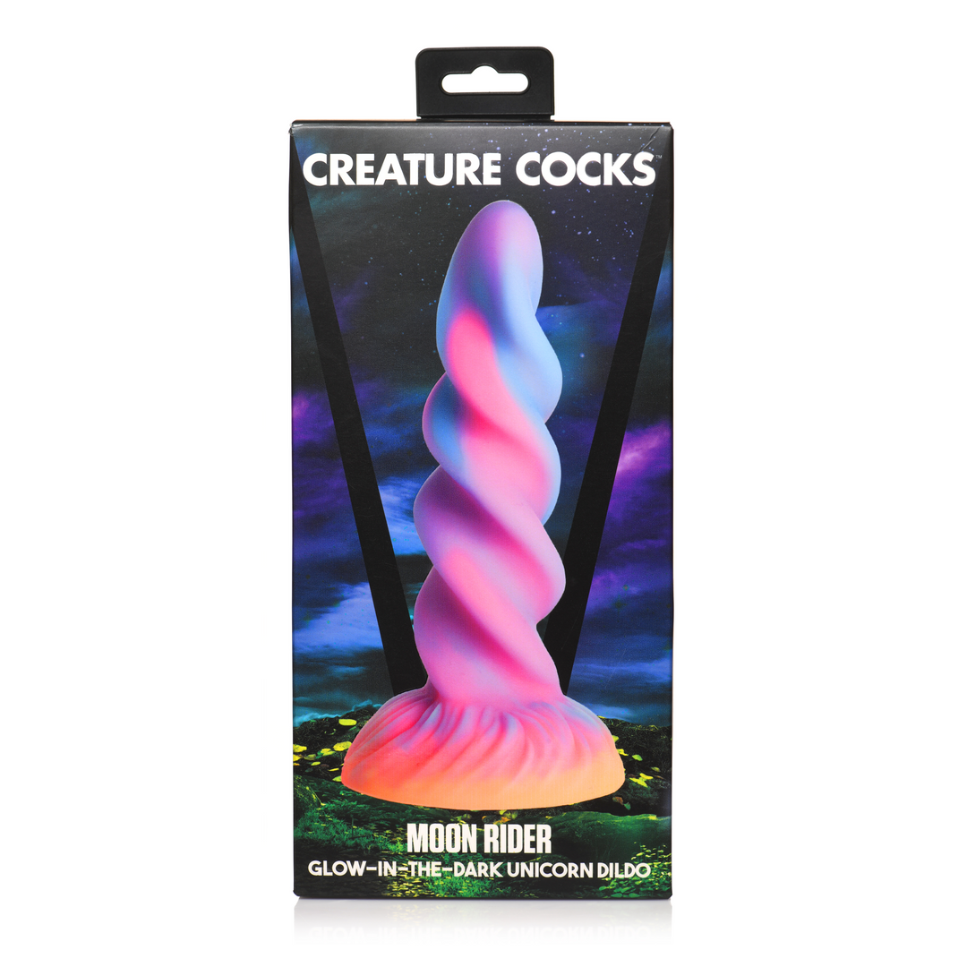 Xr brands Moon Rider - Glow-in-the-Dark Eenhoorn Dildo (848518053022)