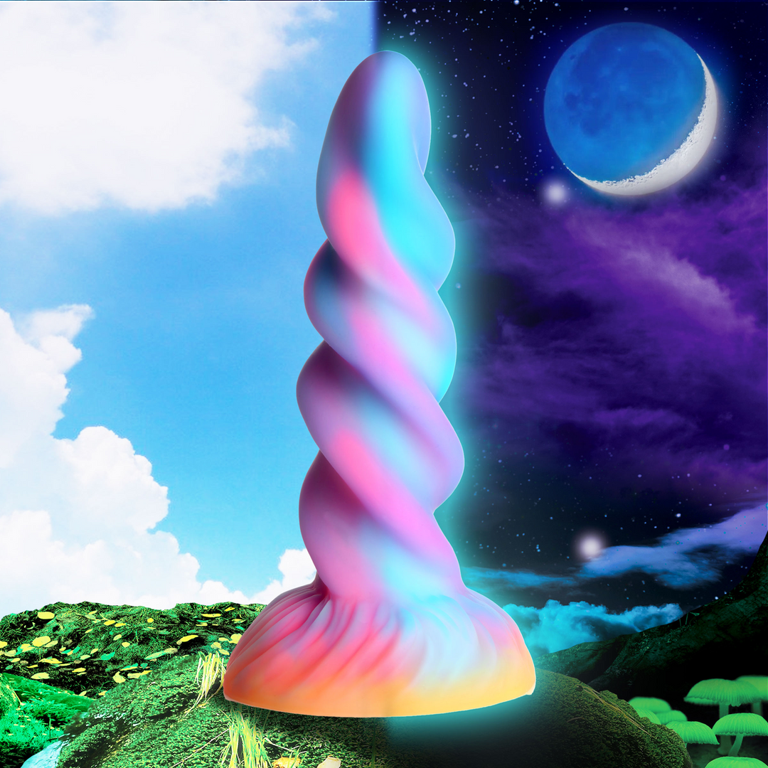 Xr brands Moon Rider - Glow-in-the-Dark Eenhoorn Dildo (848518053022)