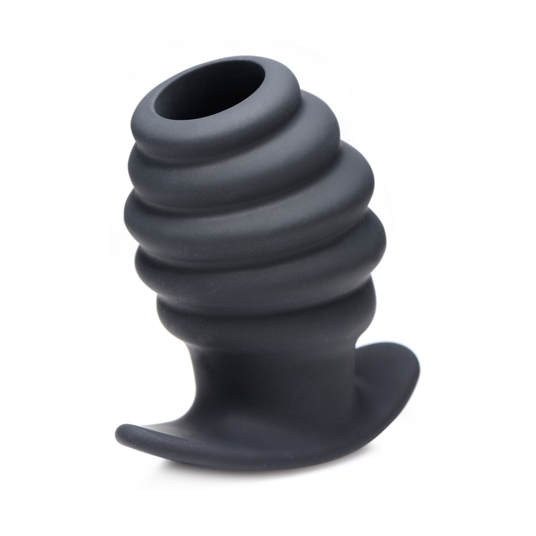 Xr brands Hive Ass Tunnel - Siliconen Geribbelde Holle Anale Plug - Groot (848518032881)