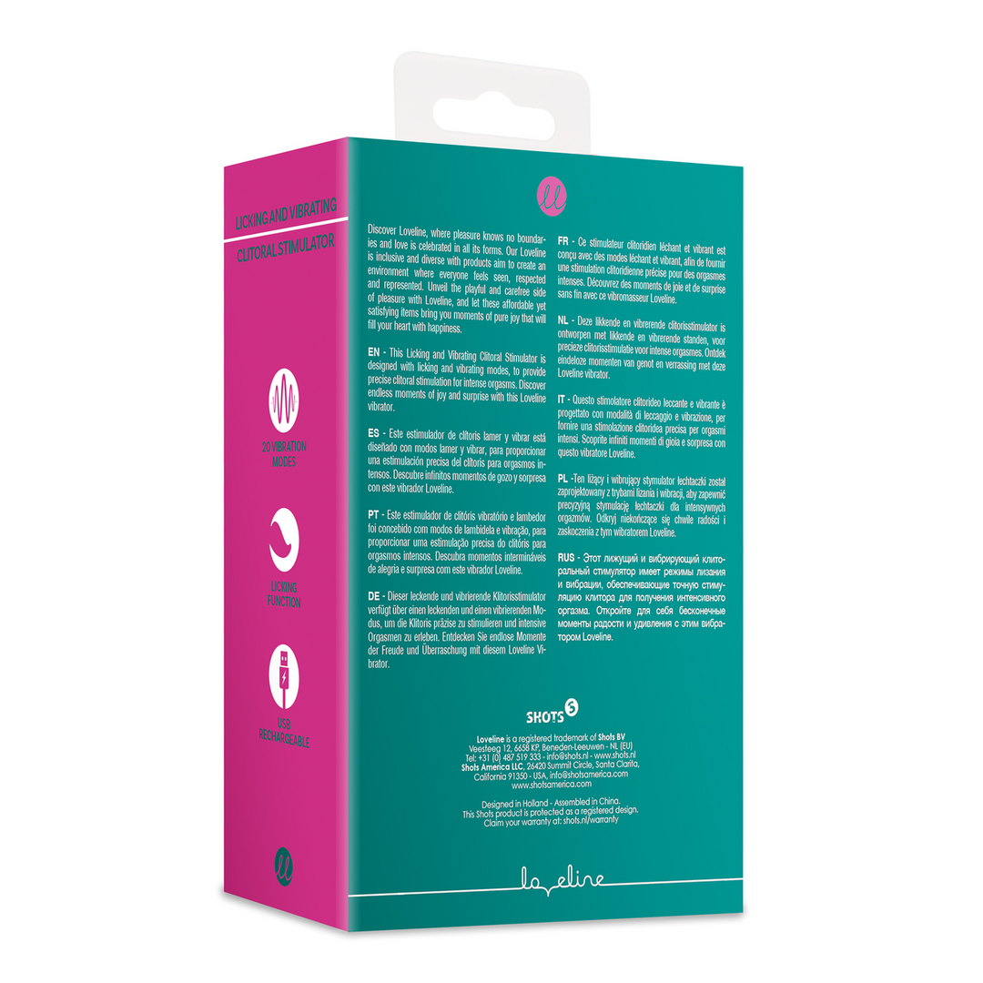 Loveline by shots Likkende en vibrerende clitorisstimulator (8714273048882)