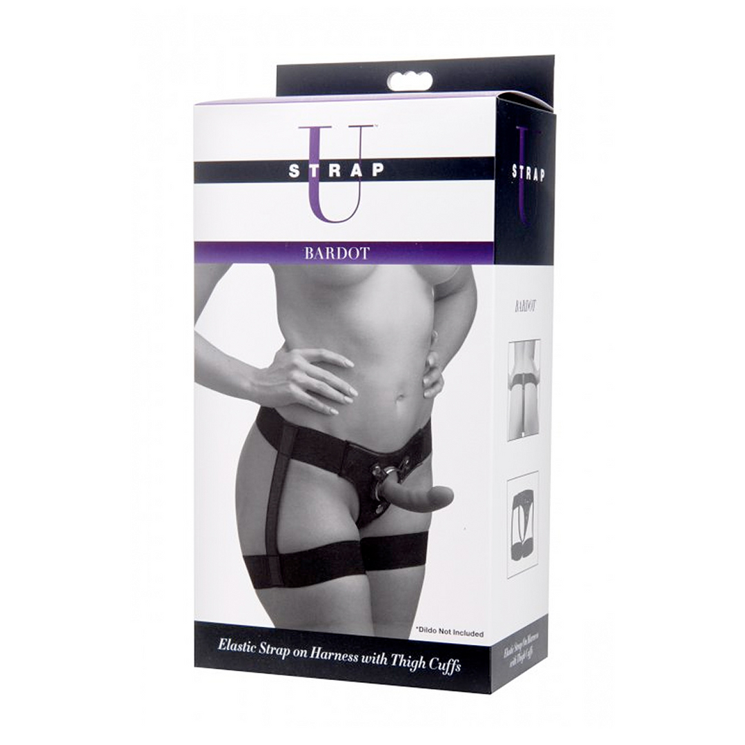 Xr brands Bardot - Elastische Strap-On Harnas met Dijbanden (848518015839)