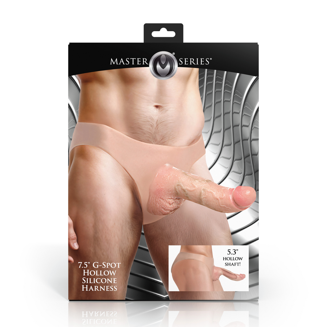 Xr brands Gebogen Holle Siliconen Strap-On Harnas - 7,5 / 19 cm (848518059567)