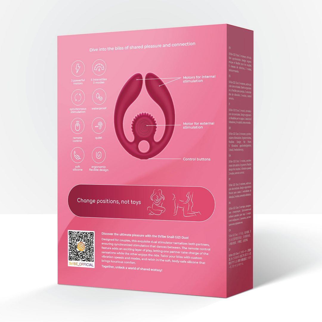 Snail vibe GIZI Duo - Dual Couples Stimulator - Bordeauxt (8720615766154)