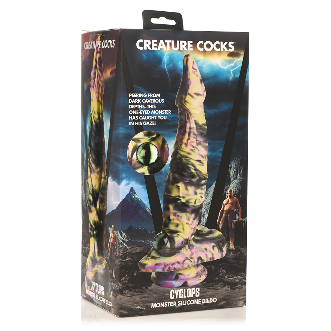 Xr brands Cyclops Monster - Siliconen Dildo - Geel/Paarse/Zwart (848518052872)