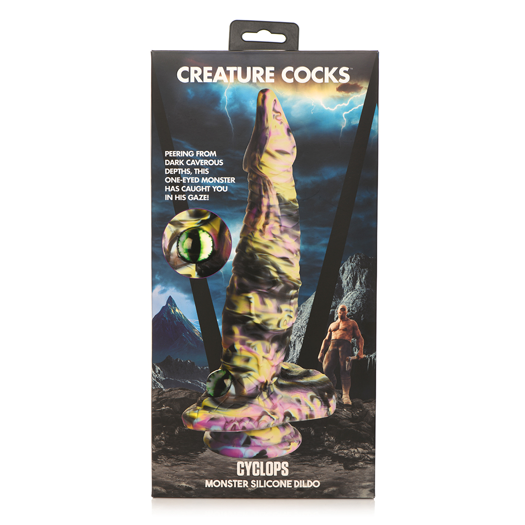 Xr brands Cyclops Monster - Siliconen Dildo - Geel/Paarse/Zwart (848518052872)