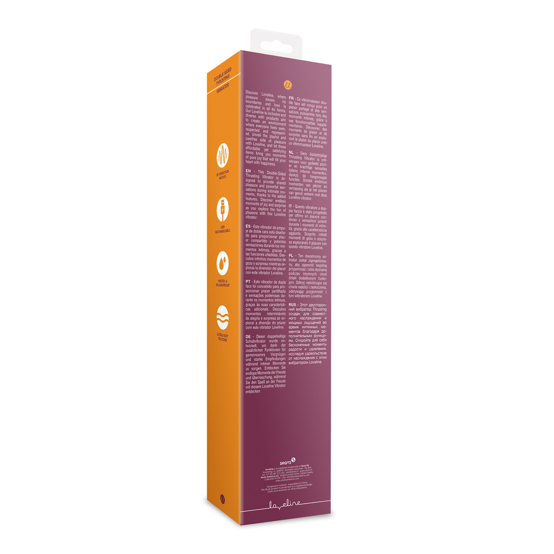 Loveline by shots Dubbelzijdige Duwvibrator - Merlot Druif (8714273049056)