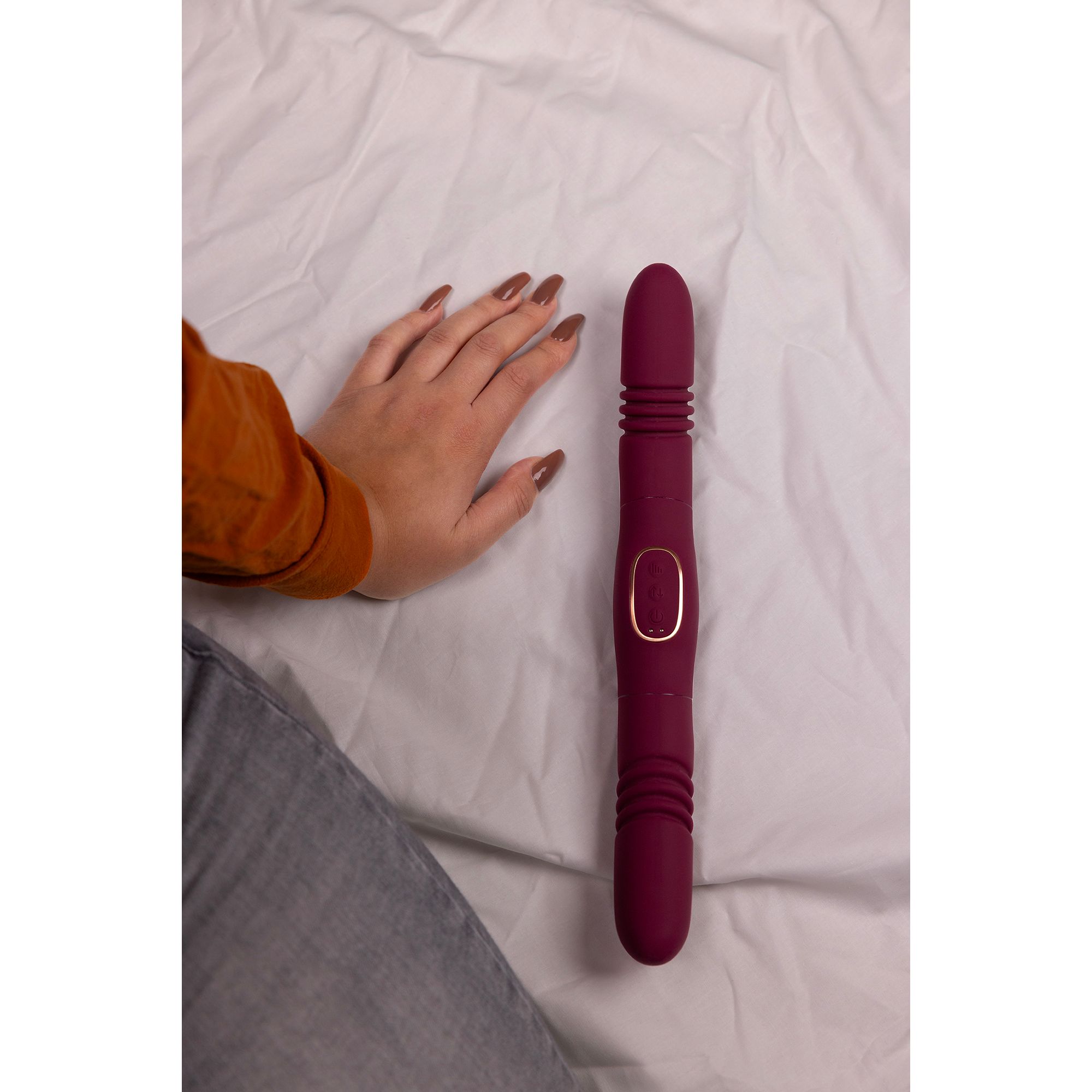 Loveline by shots Dubbelzijdige Duwvibrator - Merlot Druif (8714273049056)