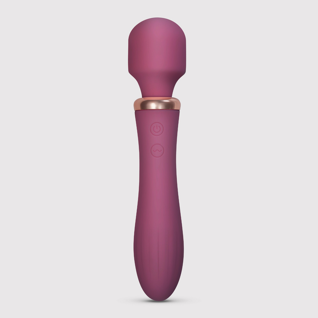Crushious Jinx - Dual Wand Massager met Verwarmingsmodus - Rode Wijn (7403254161115)
