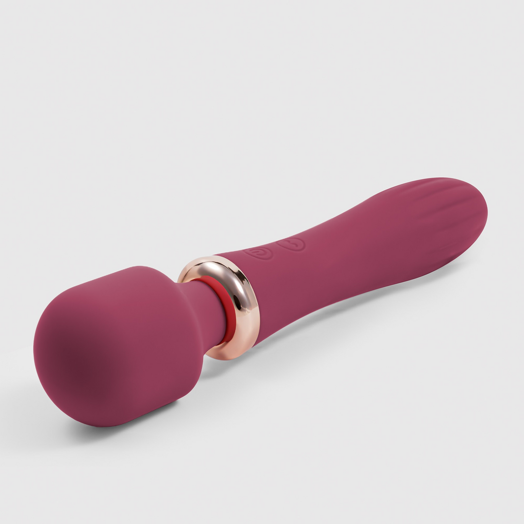 Crushious Jinx - Dual Wand Massager met Verwarmingsmodus - Rode Wijn (7403254161115)