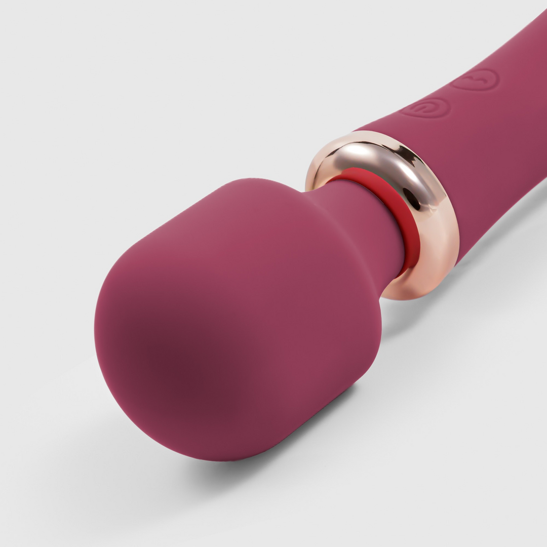Crushious Jinx - Dual Wand Massager met Verwarmingsmodus - Rode Wijn (7403254161115)