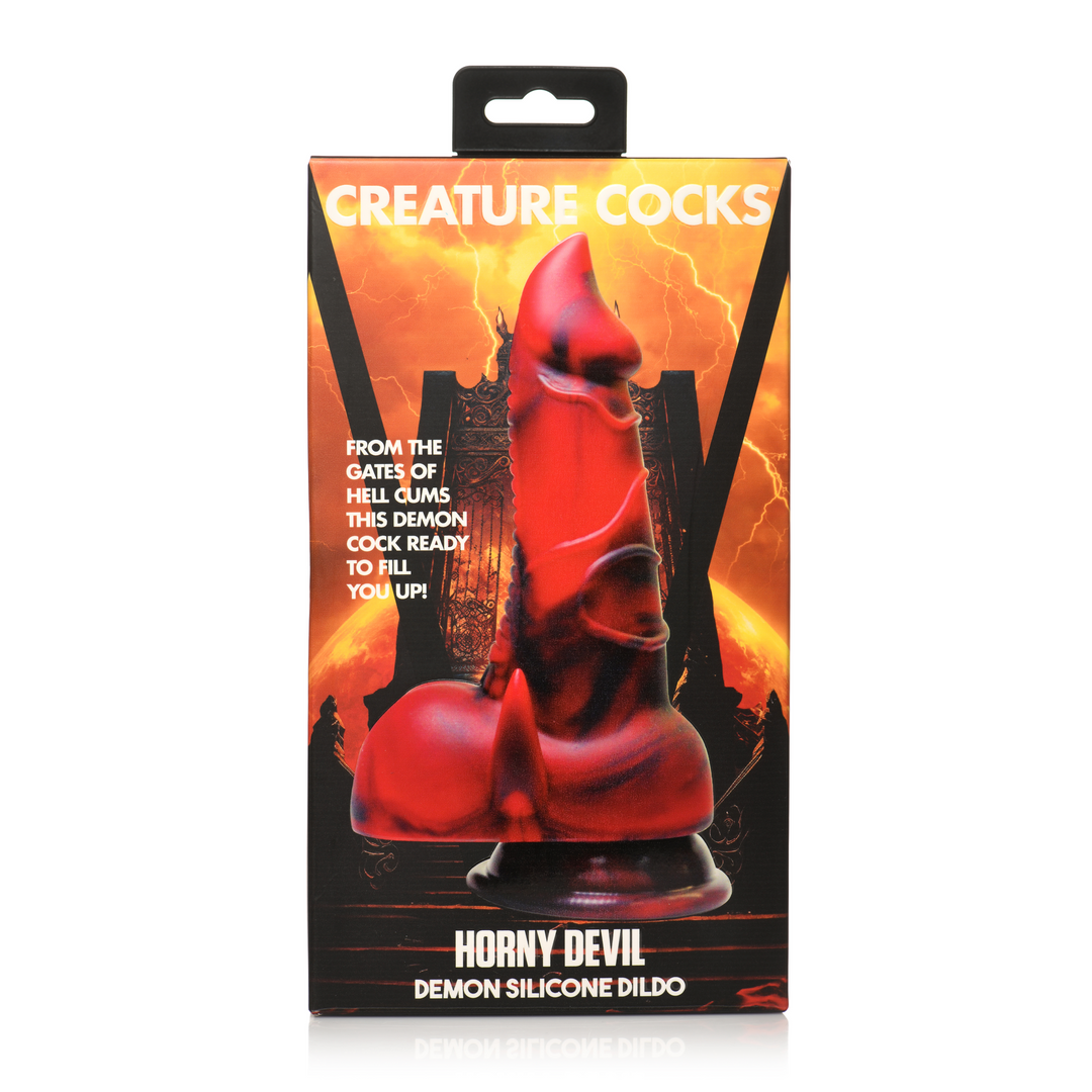 Xr brands Horny Devil - Demon Silicone Dildo - Rood (848518052988)