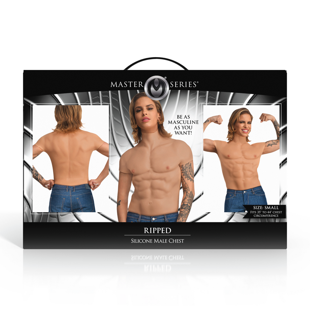 Xr brands Ripped - Siliconen Mannenborst - Klein (848518055699)