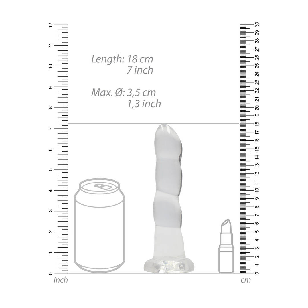 Realrock by shots Niet-realistische dildo met zuignap - 7 / 17 cm (7423522580547)
