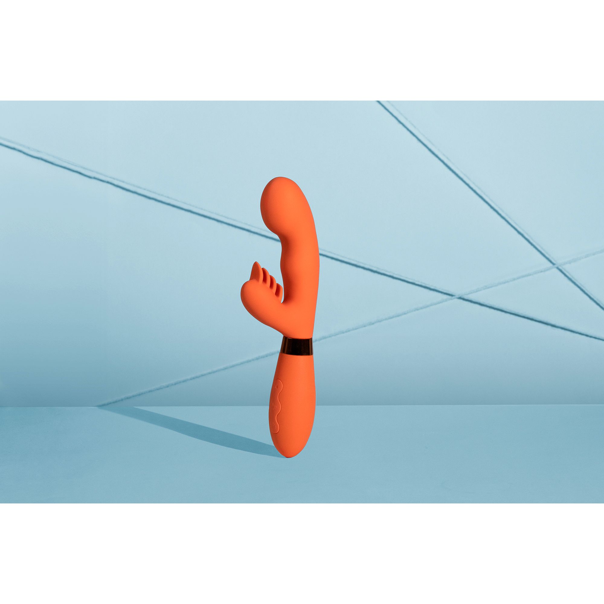 Loveline by shots Siliconen Rabbit Vibrator met Geribbelde Clitorale Stimulator - Glazed Carrots (8714273048936)