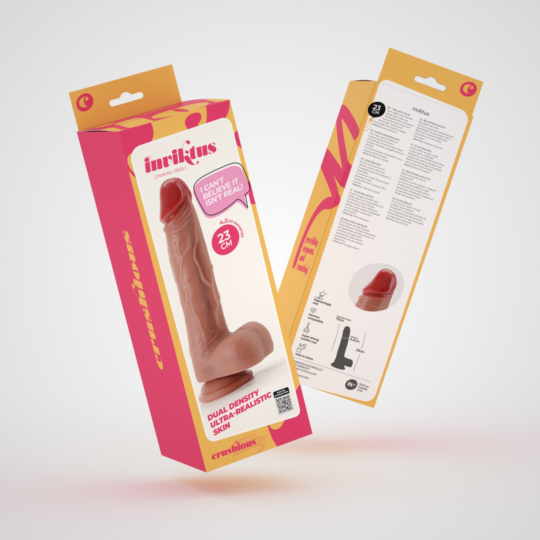 Crushious Inviktus - Vloeibare Silicoon Dildo - 9 / 23 cm - Vleeskleur (7403254159280)