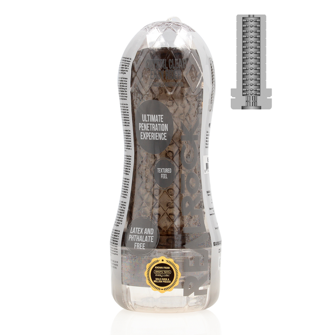 Realrock by shots Easy Rider - Textured Masturbator - Zwart (8714273045065)