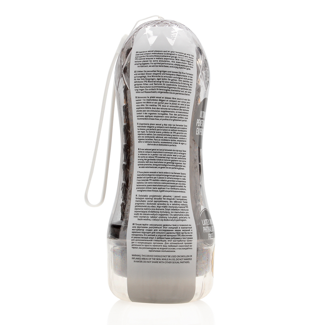 Realrock by shots Easy Rider - Textured Masturbator - Zwart (8714273045065)