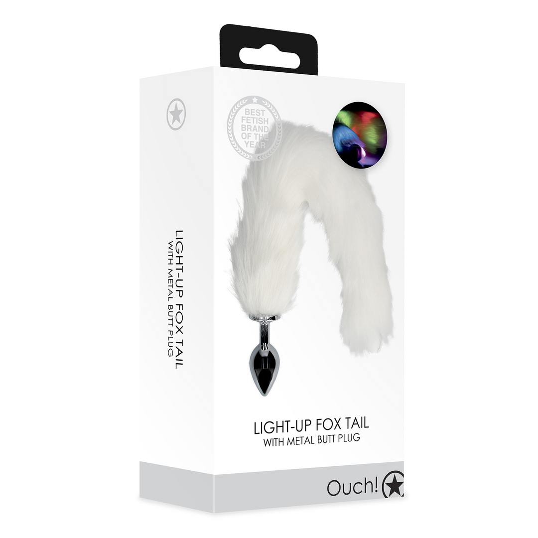 Ouch! by shots Lichtgevende vossenstaart met metalen buttplug (8714273047786)