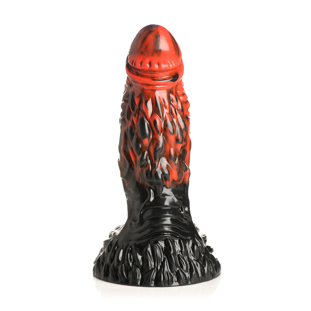 Xr brands Vulcan - Siliconen Dildo - Zwart/Rood (848518053718)