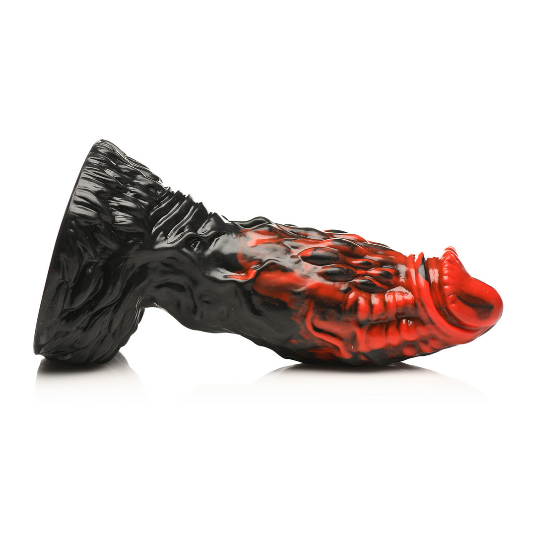 Xr brands Vulcan - Siliconen Dildo - Zwart/Rood (848518053718)