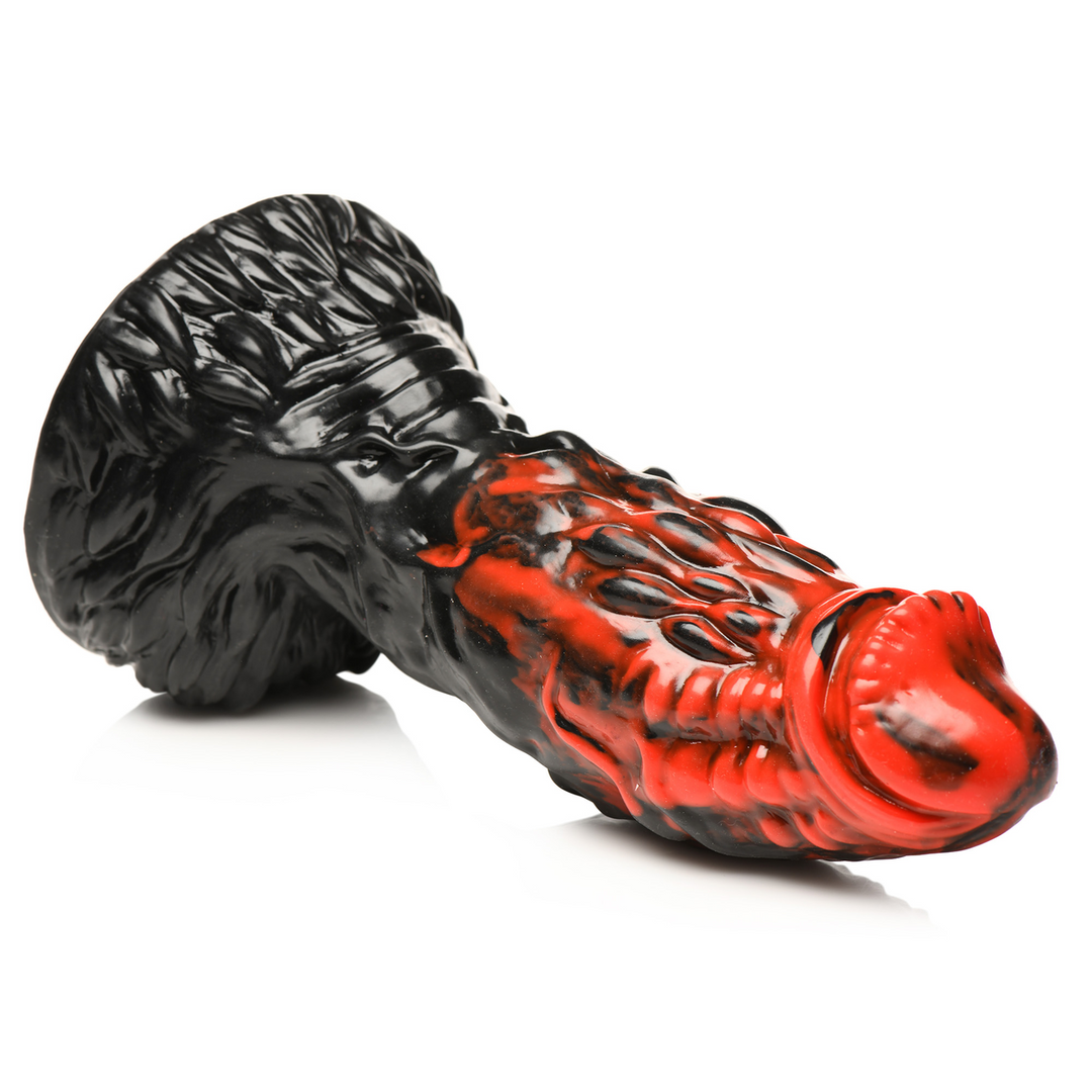 Xr brands Vulcan - Siliconen Dildo - Zwart/Rood (848518053718)