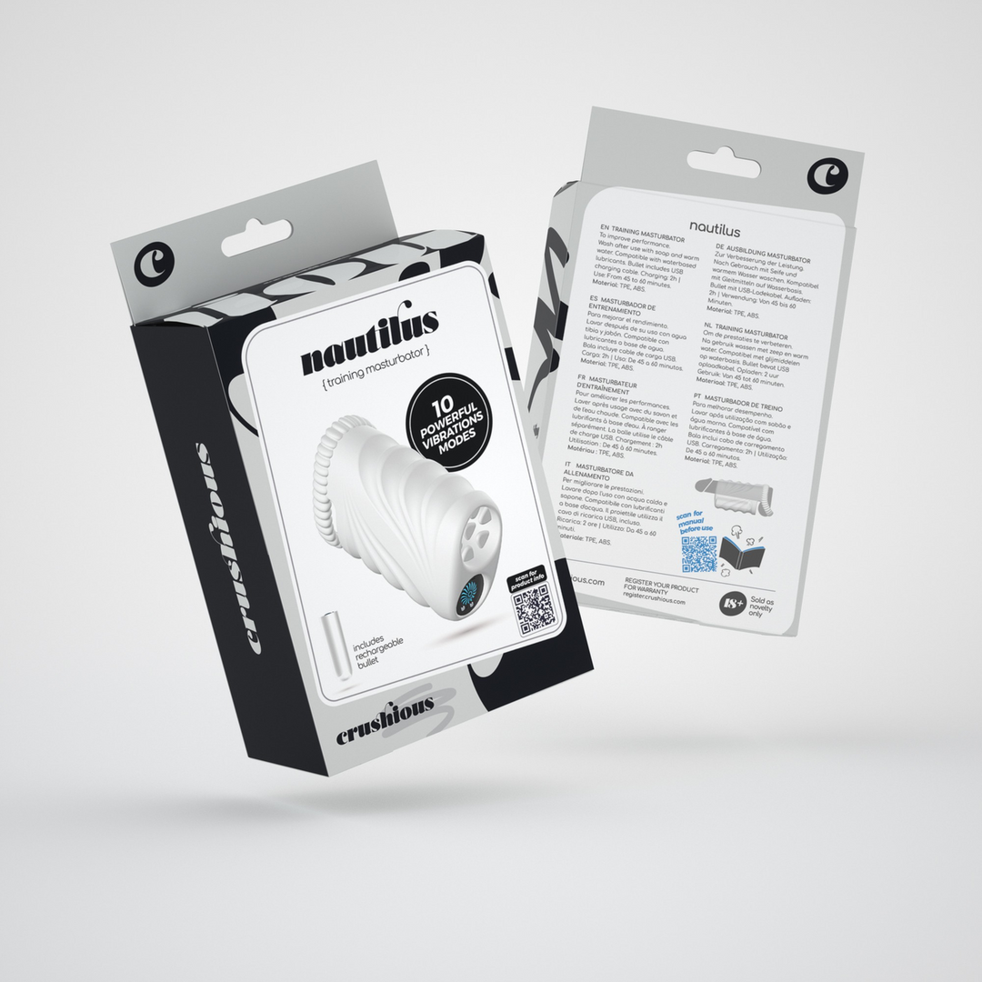 Crushious Nautilus - Trainingsmasturbator met Verwijderbare Bullet - Wit (7403254156524)