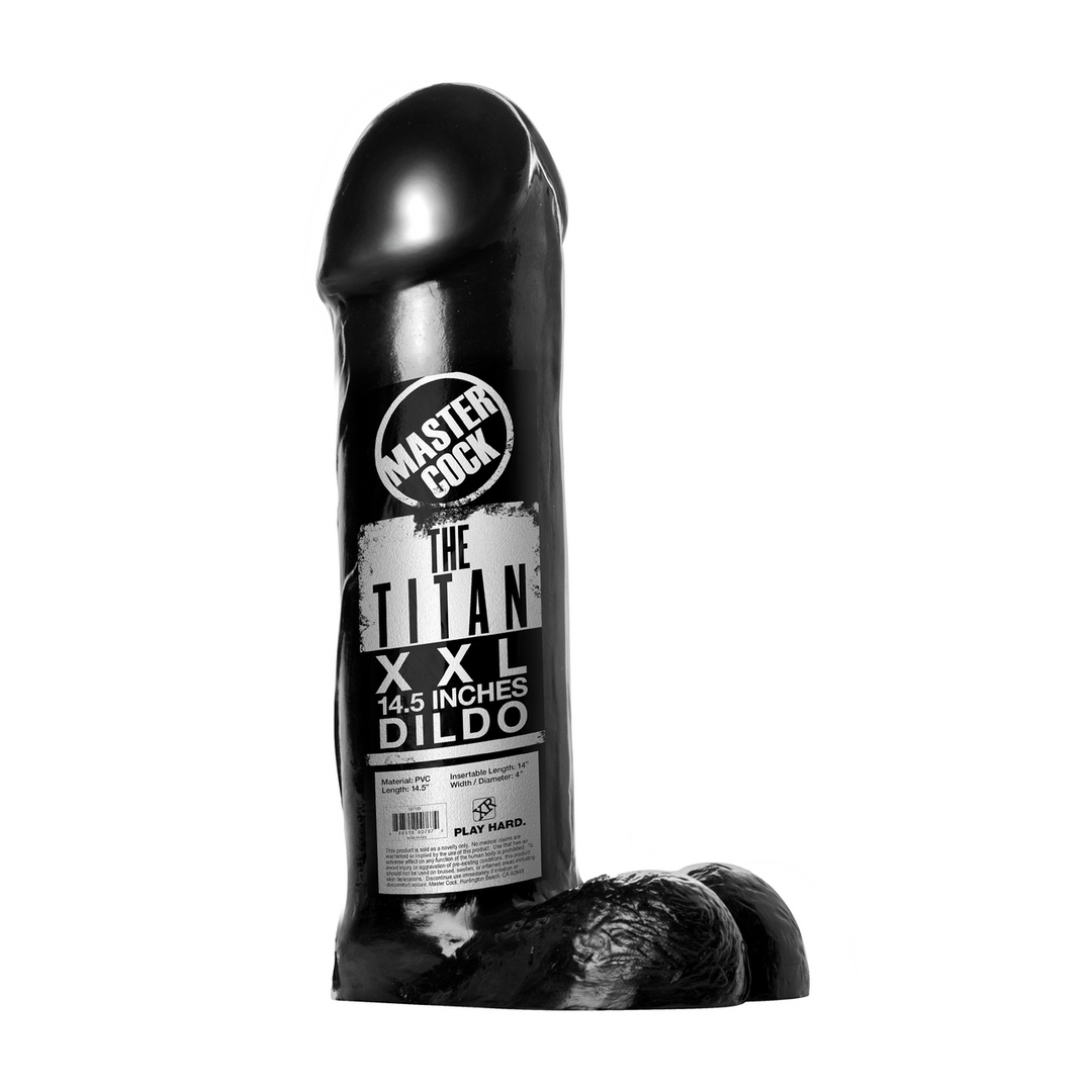 Xr brands De Titan Dildo - XXL - 14,5 inch - Zwart (848518007674)