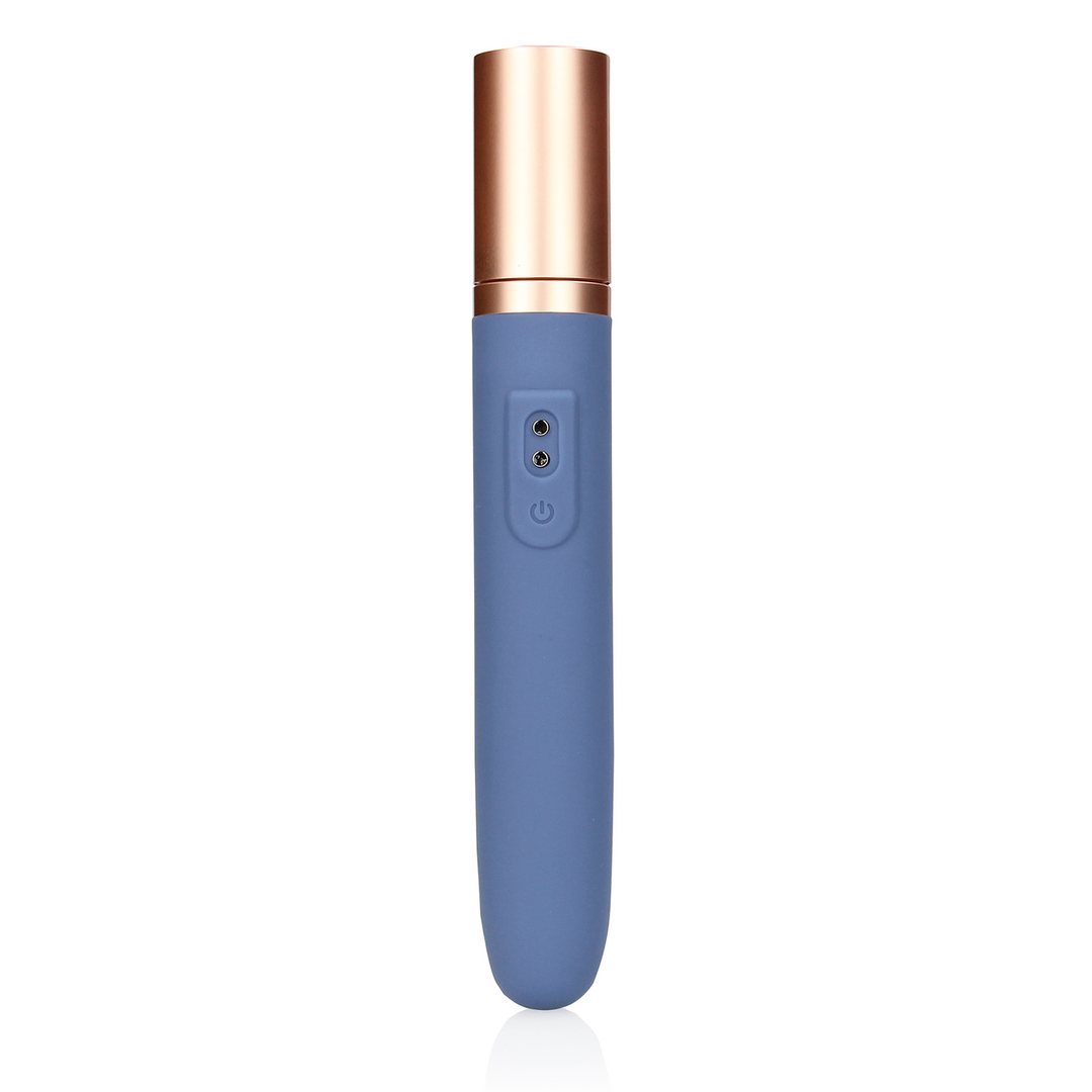 Loveline by shots Reisvibrator met Lube Compartment en Pomp - Blue Horizon (8714273049407)