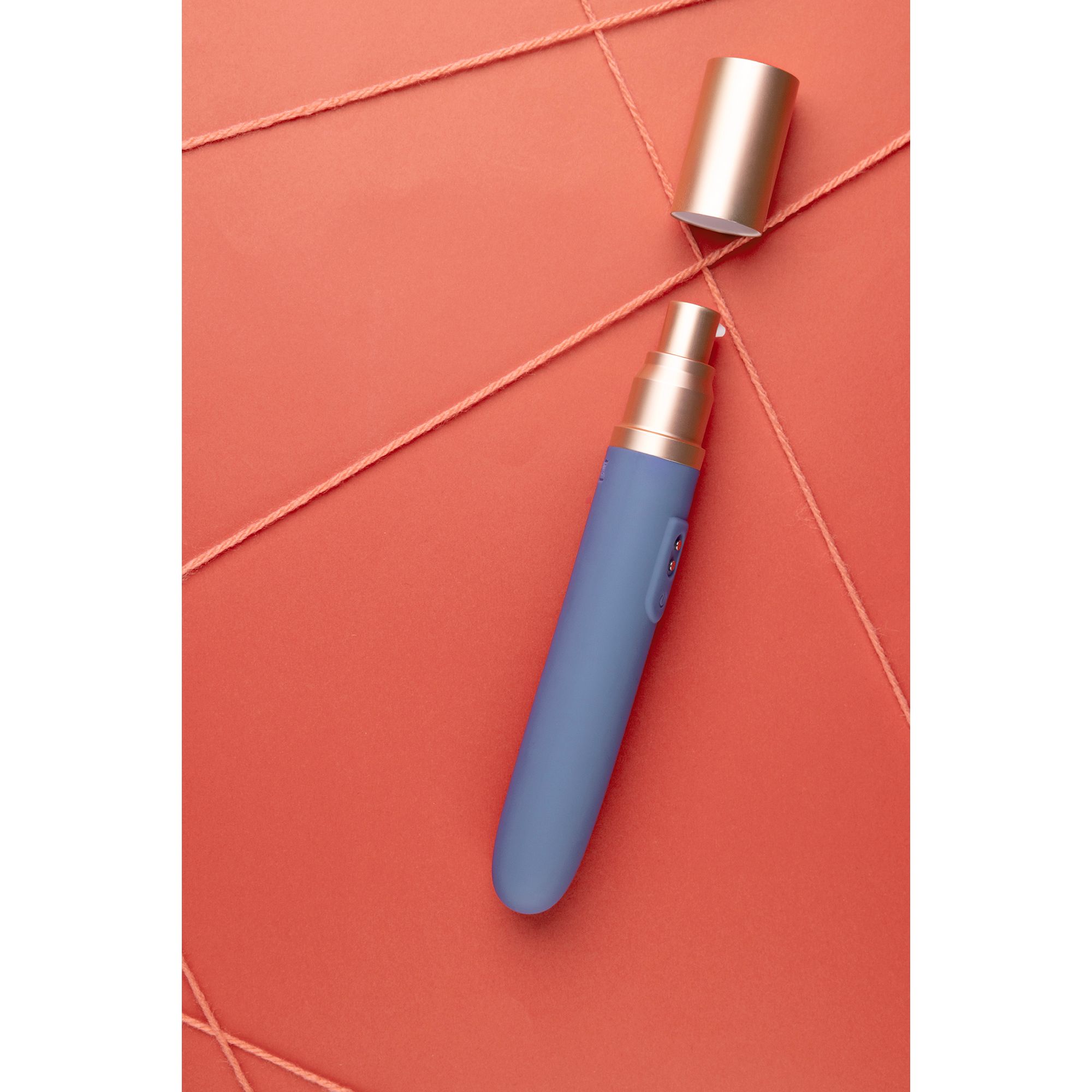 Loveline by shots Reisvibrator met Lube Compartment en Pomp - Blue Horizon (8714273049407)
