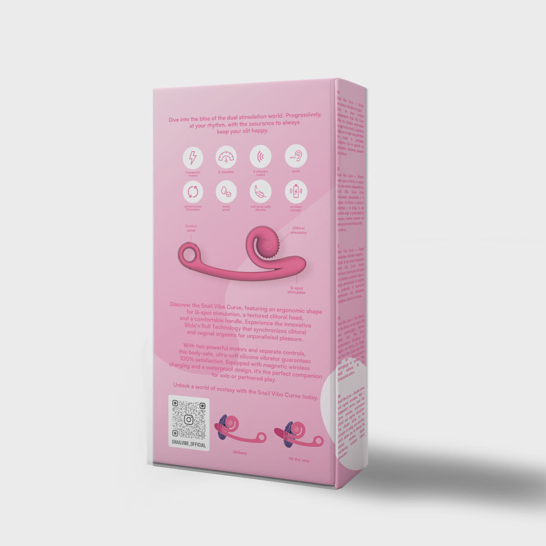 Snail vibe CURVE - Dual Stimulator - Pink (8720615764334)