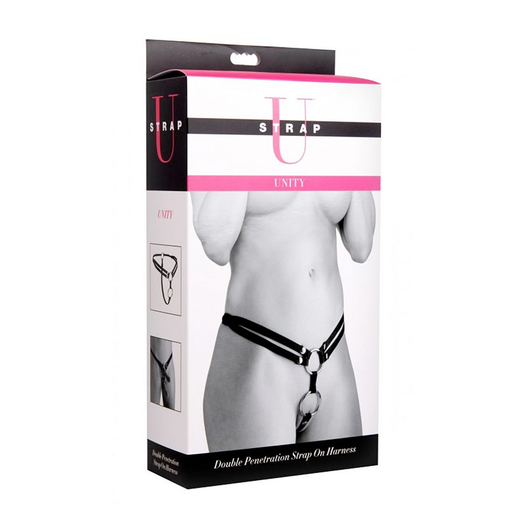 Xr brands Unity - Double Penetration Strap-On Harness Unity - Dubbelpenetratie Strap-On Harnas (848518015396)