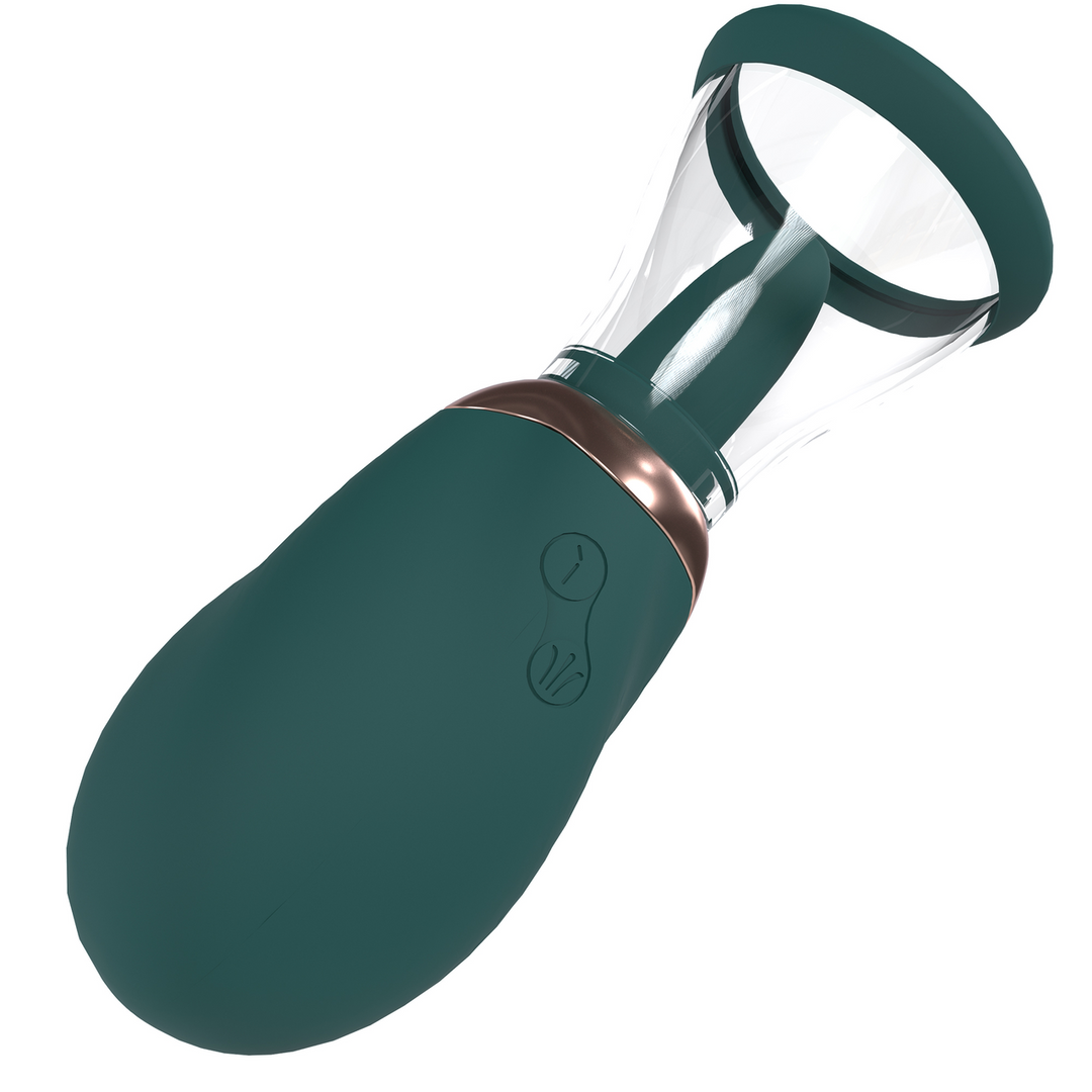 Pumped by shots Boost - Oplaadbare Vulva- en Borstpomp - Bosgroen (8714273054838)