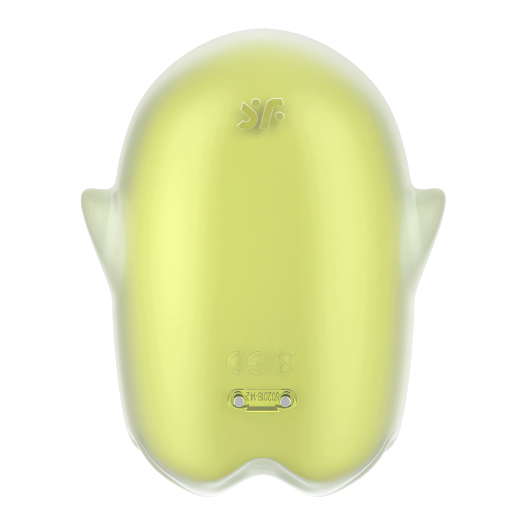 Satisfyer Glowing Ghost - Glow in the Dark - Dubbele Air Pulse Vibrator - Geel (4061504060064)