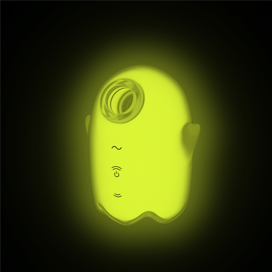 Satisfyer Glowing Ghost - Glow in the Dark - Dubbele Air Pulse Vibrator - Geel (4061504060064)