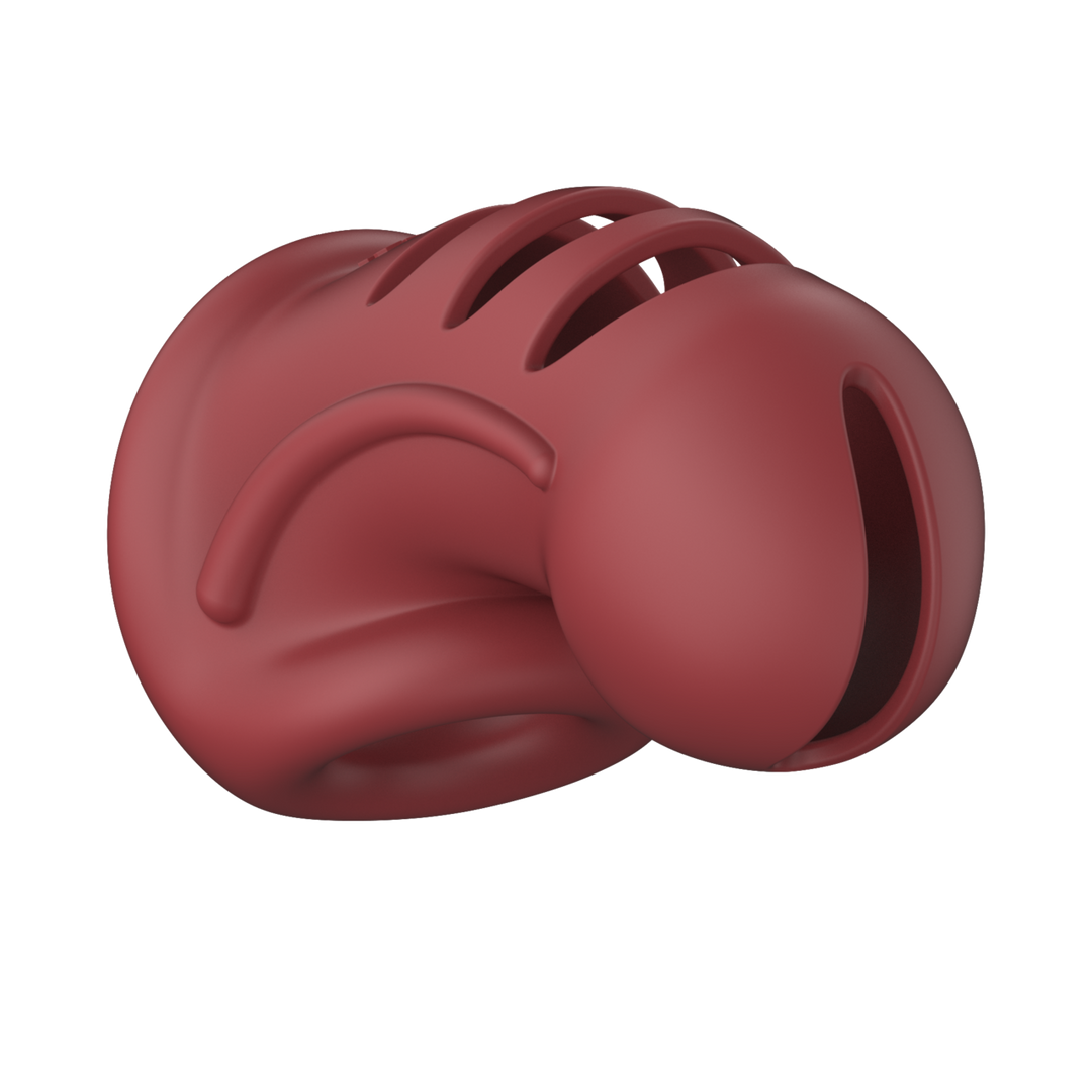 Mancage by shots Model 28 - Ultra Soft Silicone Chastity Cage - Rood (8714273051325)
