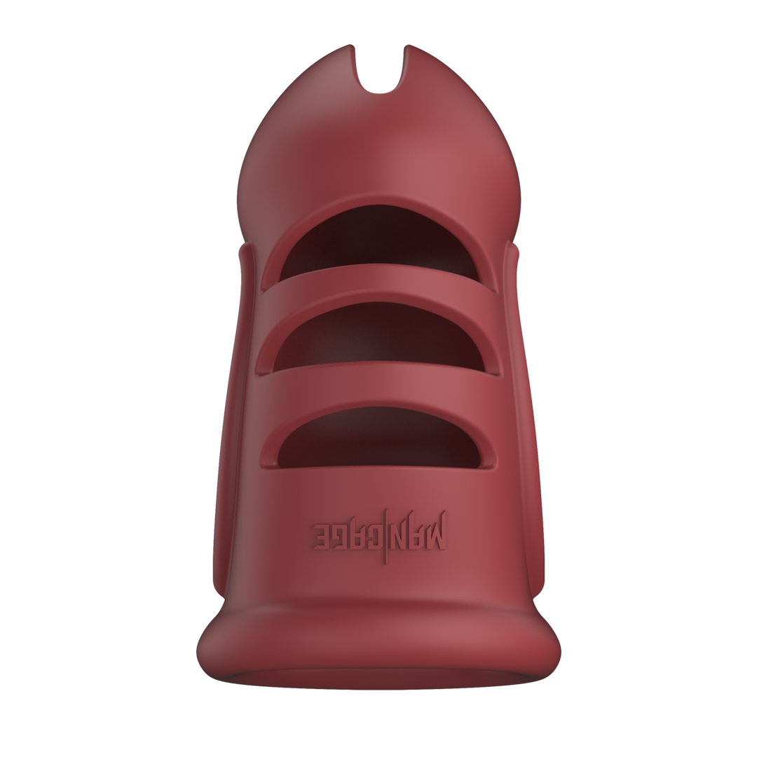 Mancage by shots Model 28 - Ultra Soft Silicone Chastity Cage - Rood (8714273051325)