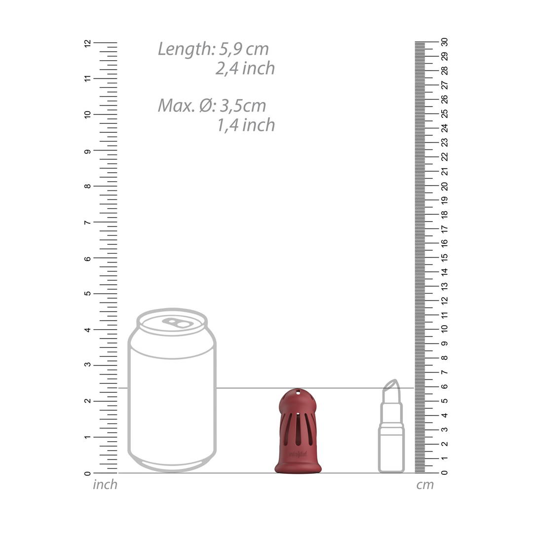 Mancage by shots Model 28 - Ultra Soft Silicone Chastity Cage - Rood (8714273051325)