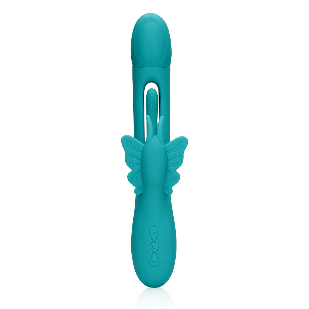 Loveline by shots Flapper G-Spot Vlinder Vibrator - Pauwblauw (8714273049179)