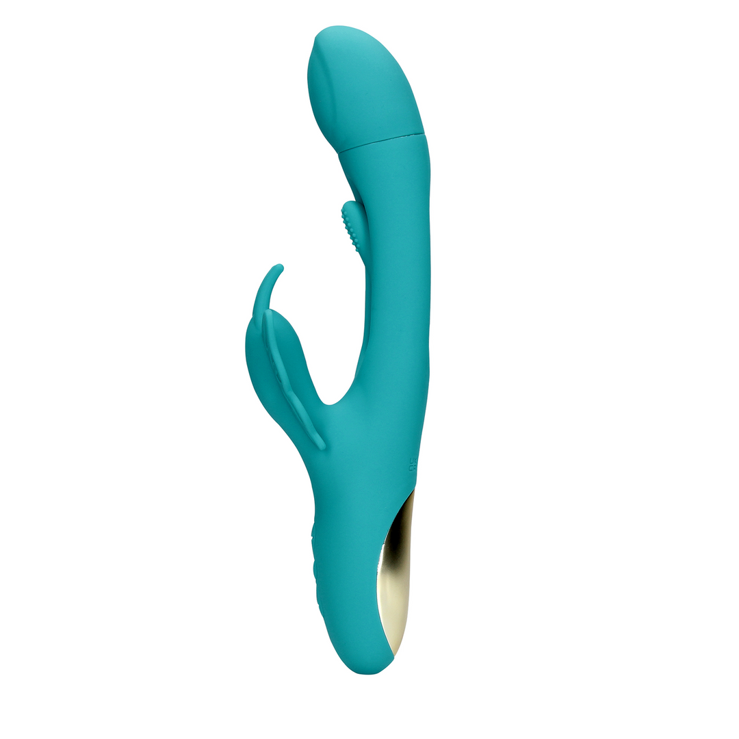 Loveline by shots Flapper G-Spot Vlinder Vibrator - Pauwblauw (8714273049179)