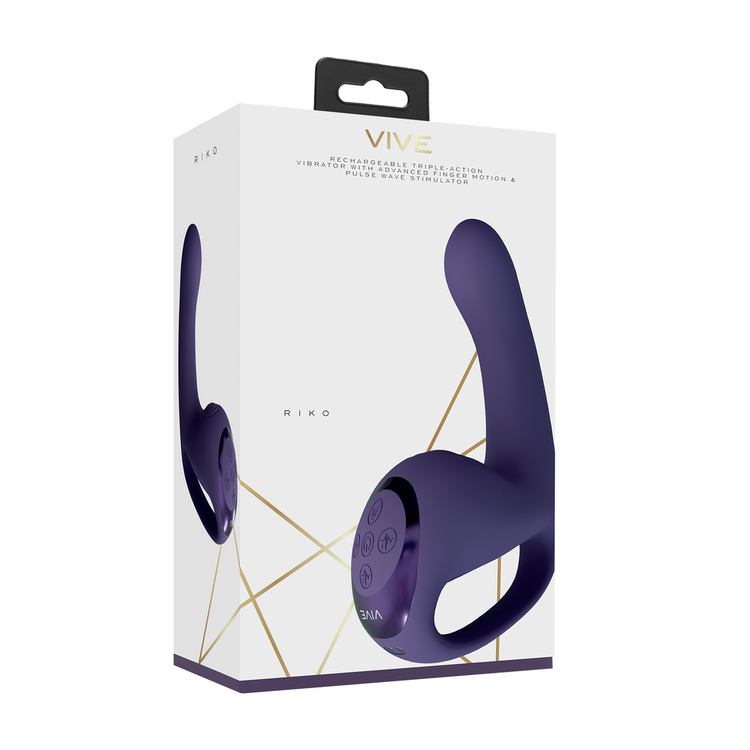 Vive by shots Riko - Triple Motor Thumper met Geavanceerde Vingerbeweging Puls Golf Stimulator - Paars (8714273051875)